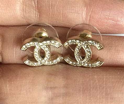 chanel logo earrings replica|small chanel inspired earrings.